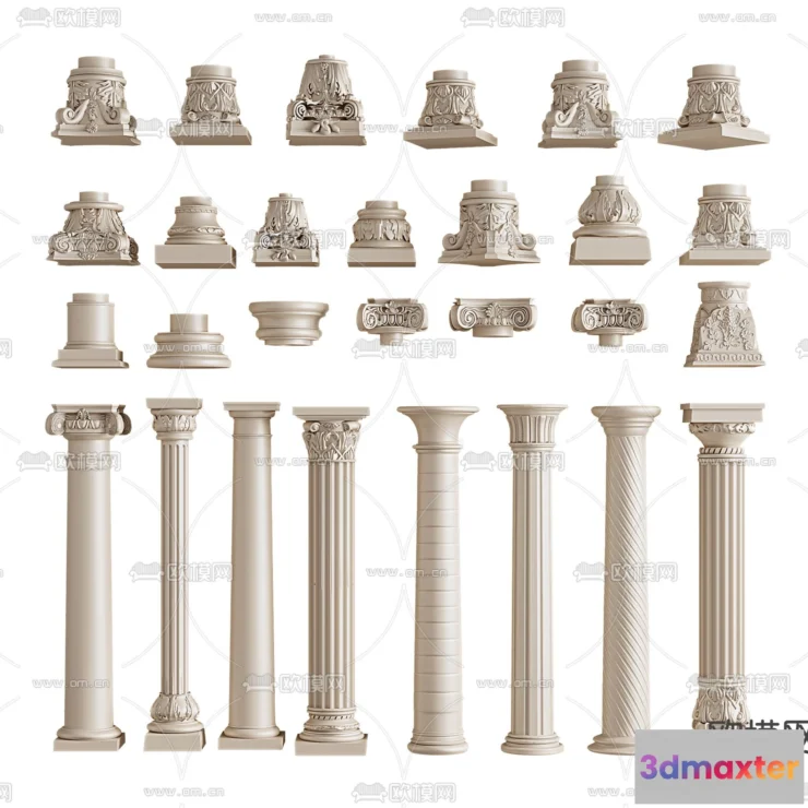 1238914 - PILLAR 3D MODELS - VRAY  CORONA - 3D MODEL - 581