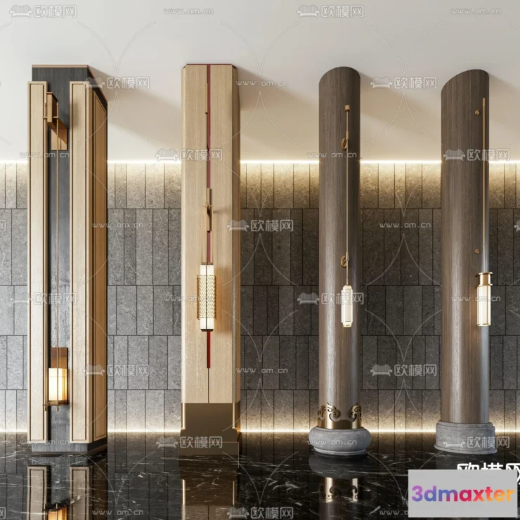 1238926 - PILLAR 3D MODELS - VRAY  CORONA - 3D MODEL - 587