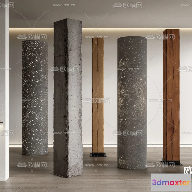 1238928 - PILLAR 3D MODELS - VRAY  CORONA - 3D MODEL - 588
