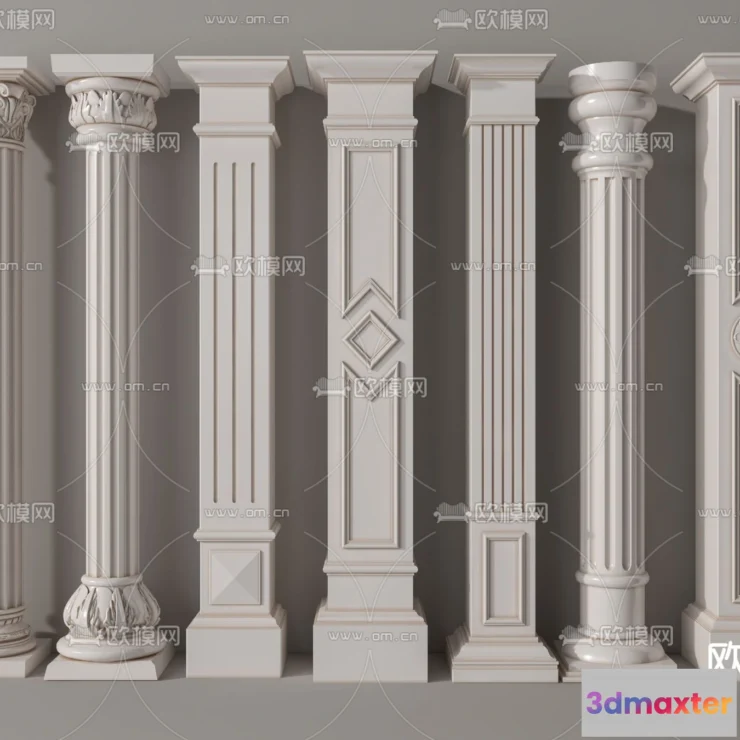 1238930 - PILLAR 3D MODELS - VRAY  CORONA - 3D MODEL - 589