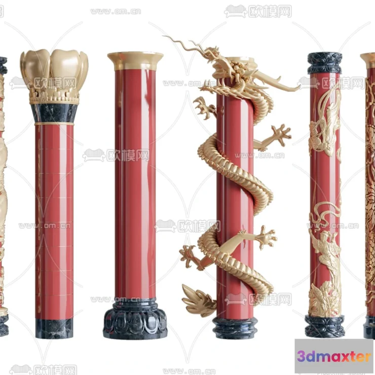 1238932 - PILLAR 3D MODELS - VRAY  CORONA - 3D MODEL - 590
