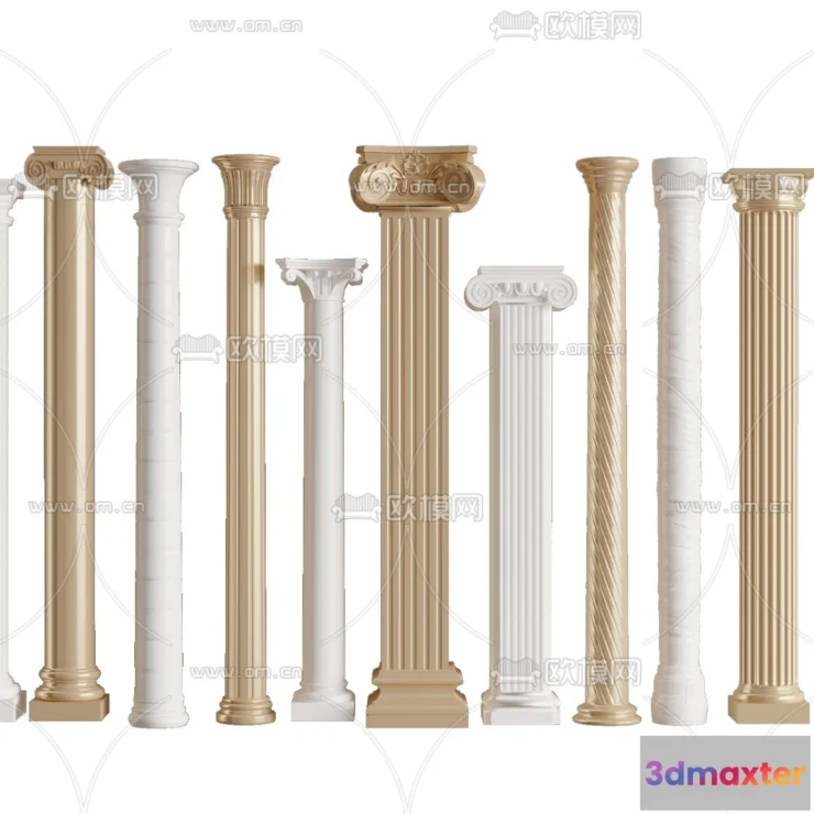 1238934 - PILLAR 3D MODELS - VRAY  CORONA - 3D MODEL - 591