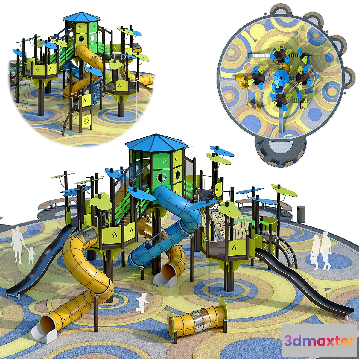 1295203 - Large children playground. Playground 3D Max