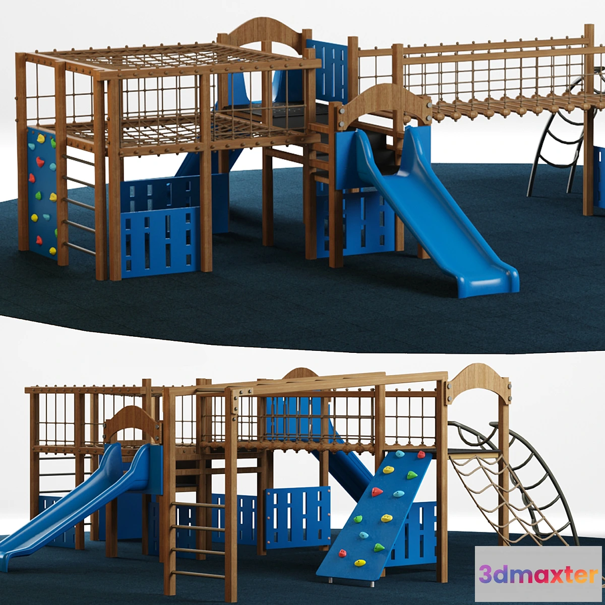 1315340 - Kids playground equipment with slide climbing 01 3D Max