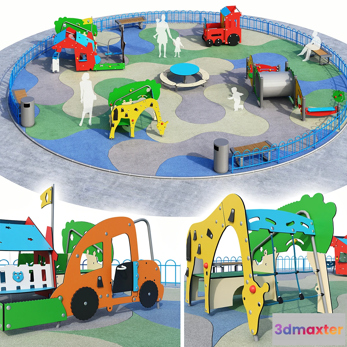 1346878 - Children playground Kompan. Playground 3D Max