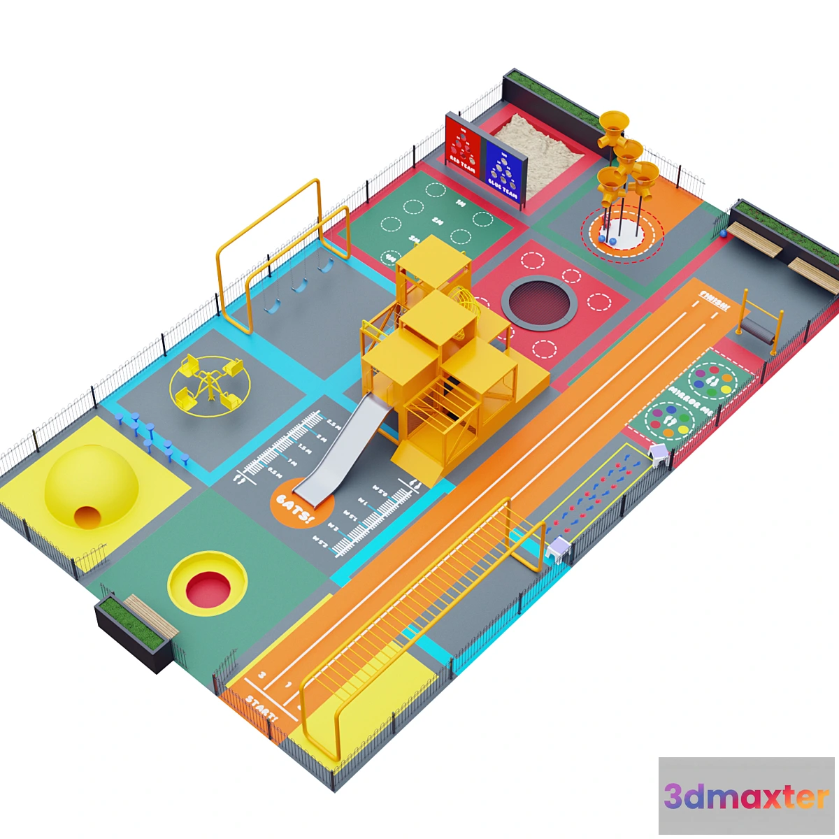 1349478 - Multifunctional playground 3D Max