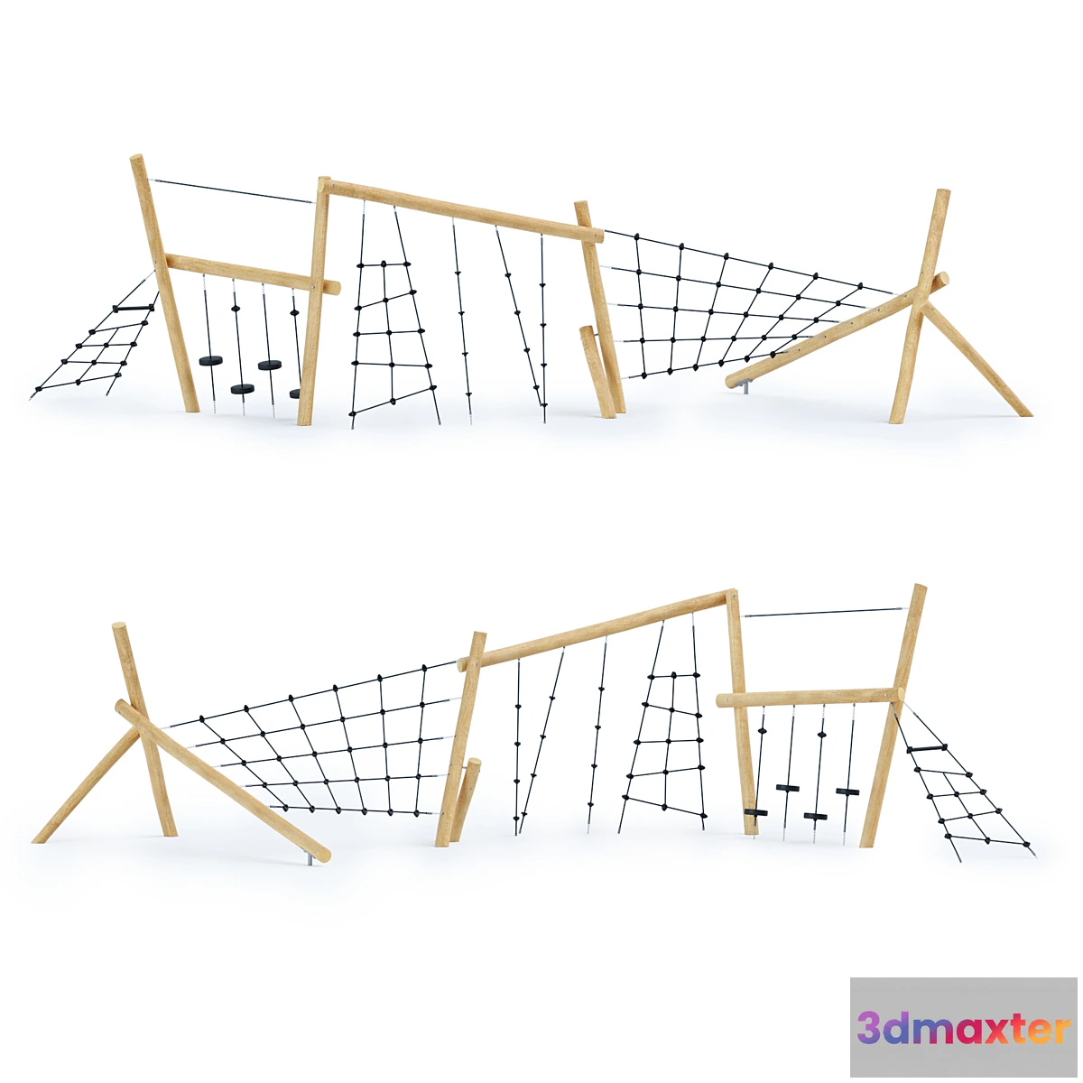 1413952 - Kompan Robinia Obstacle Parkour 4 3D Max