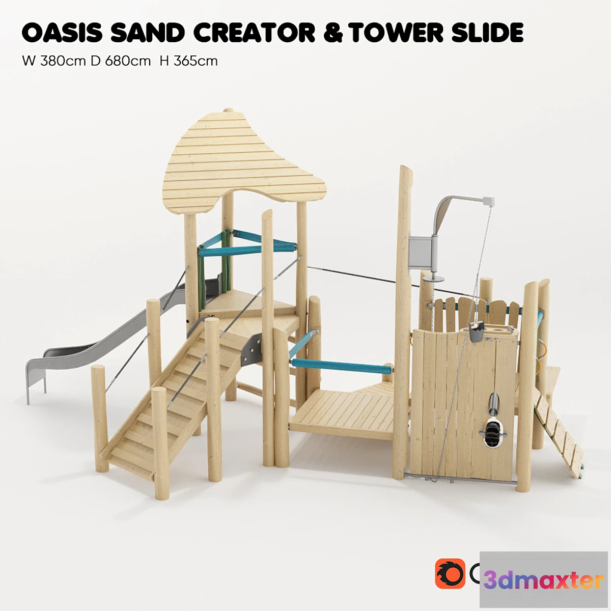 1418306 - KOMPAN. “TOWER WITH SLOT” and “OASIS - SAND CREATIVITY” 3D Max
