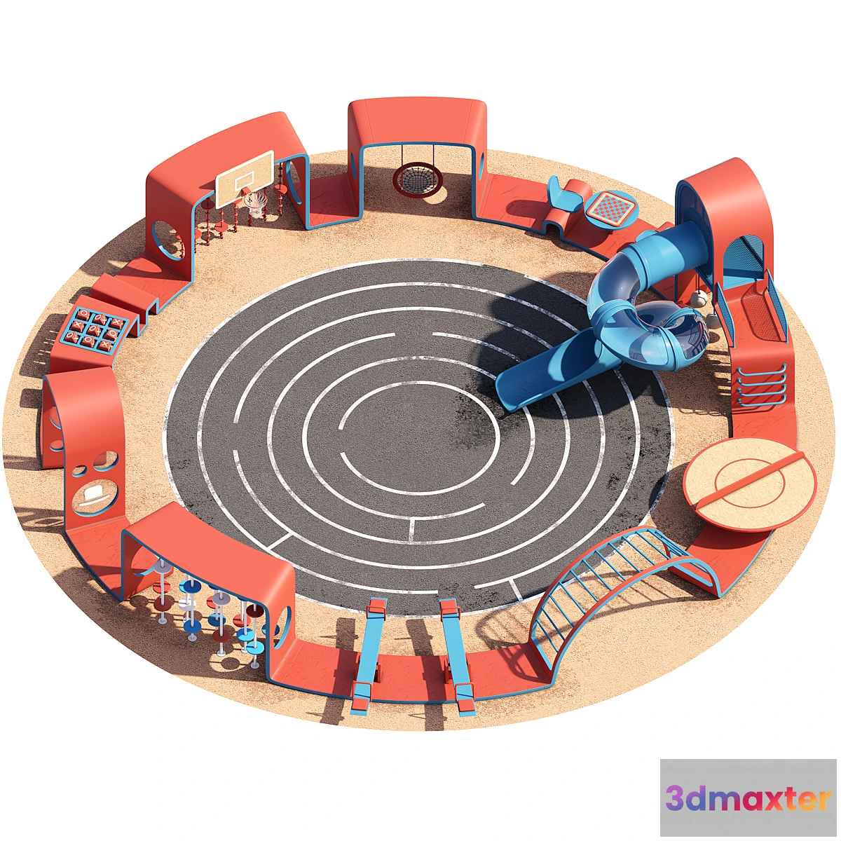 1437806 - COOL RIBBON Children’s Play Complex 3D Max