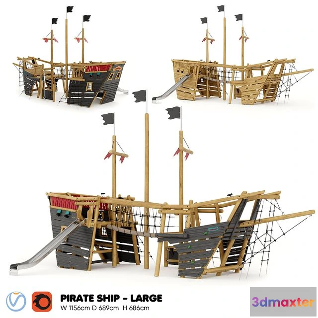 1551787 - KOMPAN. PIRATE SHIP - LARGE 3D Max