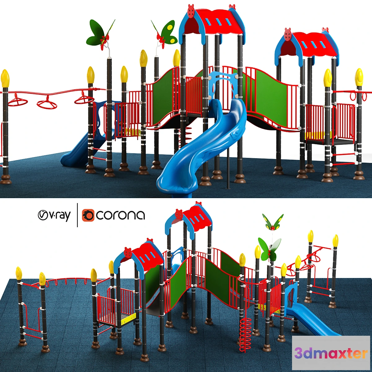 713692 - Kids playground equipment with slide climbing 08