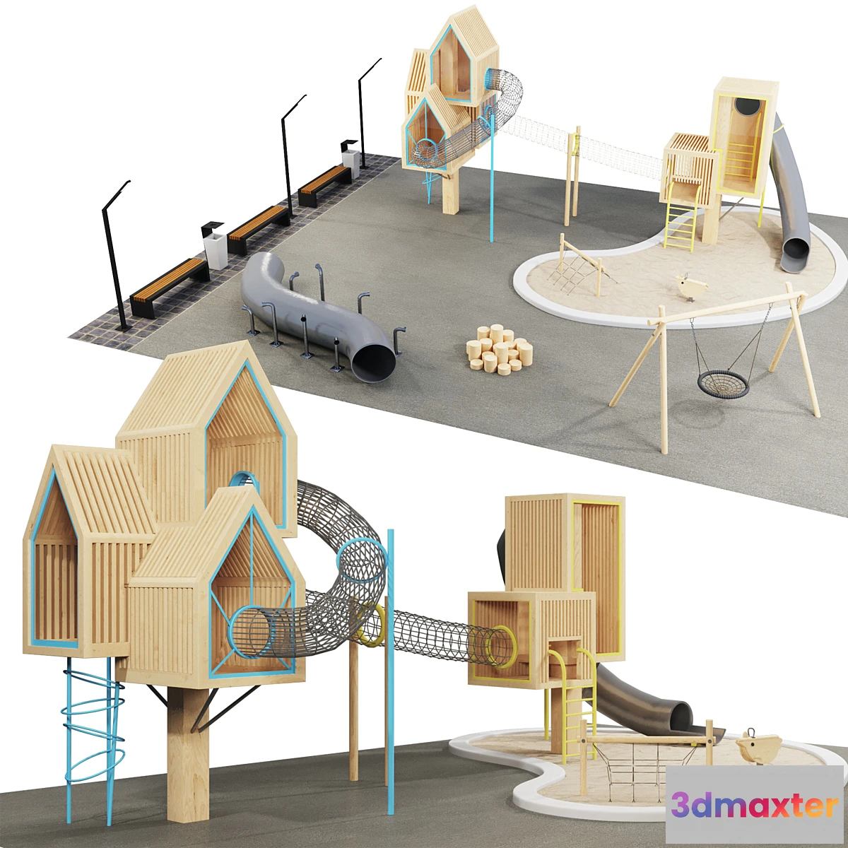 777675 - modern wooden playground
