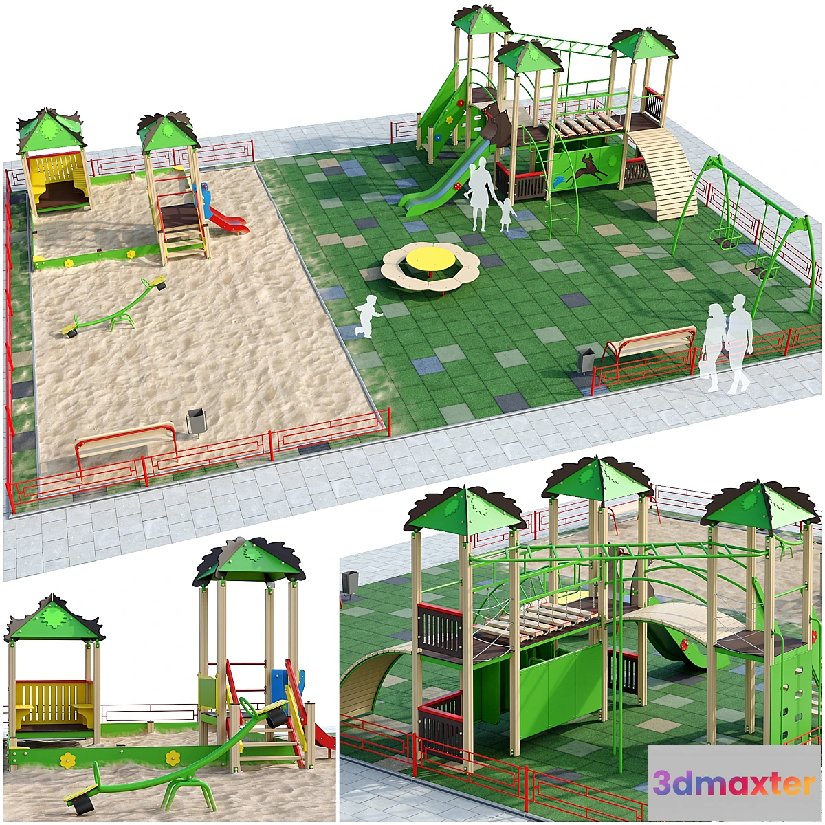 787942 - Children playground with a large sandbox