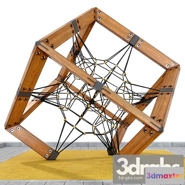 908236 - Childrens play rope complex cube playground