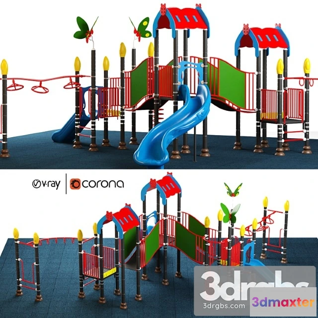 908286 - Kids Equipment with Slide Climbing 08