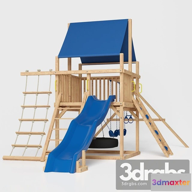 908290 - Kids Outdoor Play Equipment Wood
