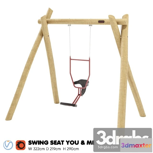 908310 - Kompan swing with you and me seat