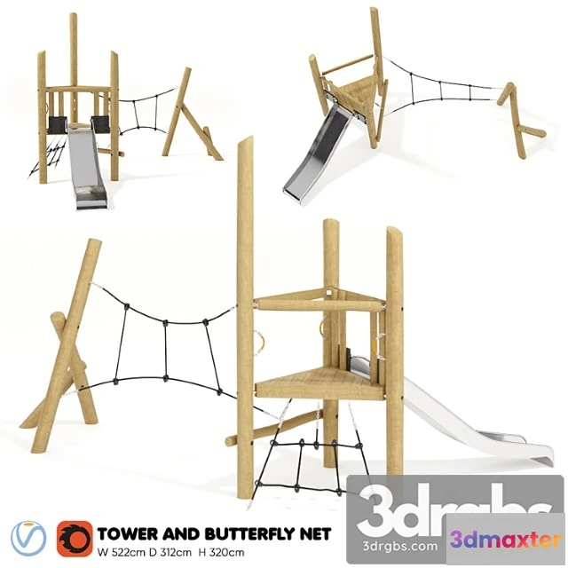 908312 - Kompan tower and butterfly net