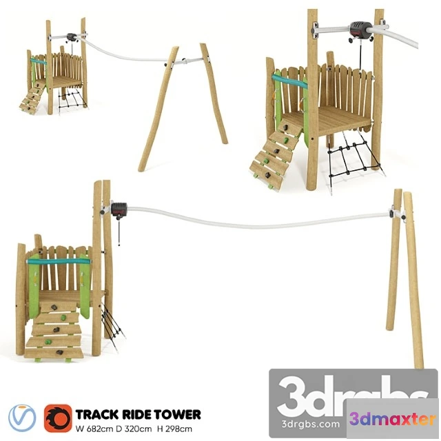 908314 - Kompan tower with a cable road
