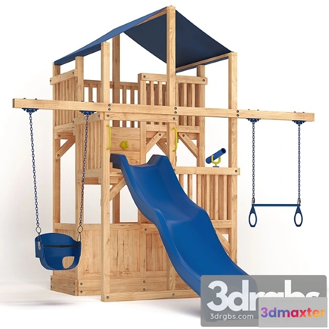 908378 - Quad space saver swing set