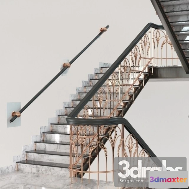 1007132 - Classic Marble Copper Stairs