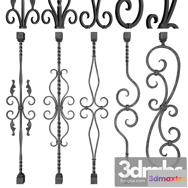 1007394 - Wrought Iron Bundle No 2 Railing