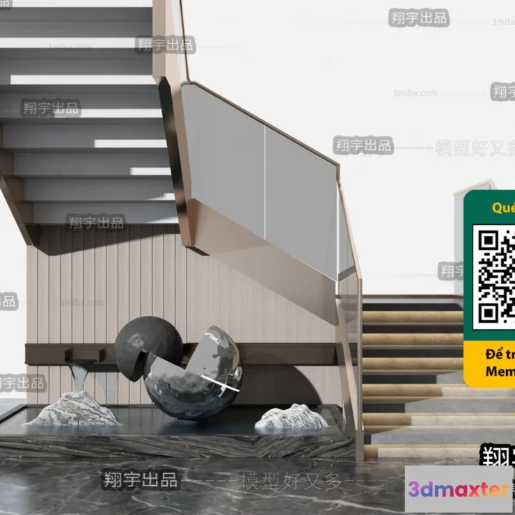 1246712 - STAIR - VRAY  CORONA - 3D MODEL - 4480