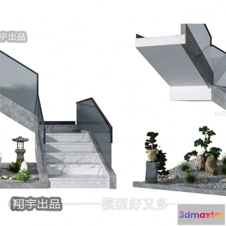 1246718 - STAIR - VRAY  CORONA - 3D MODEL - 4483