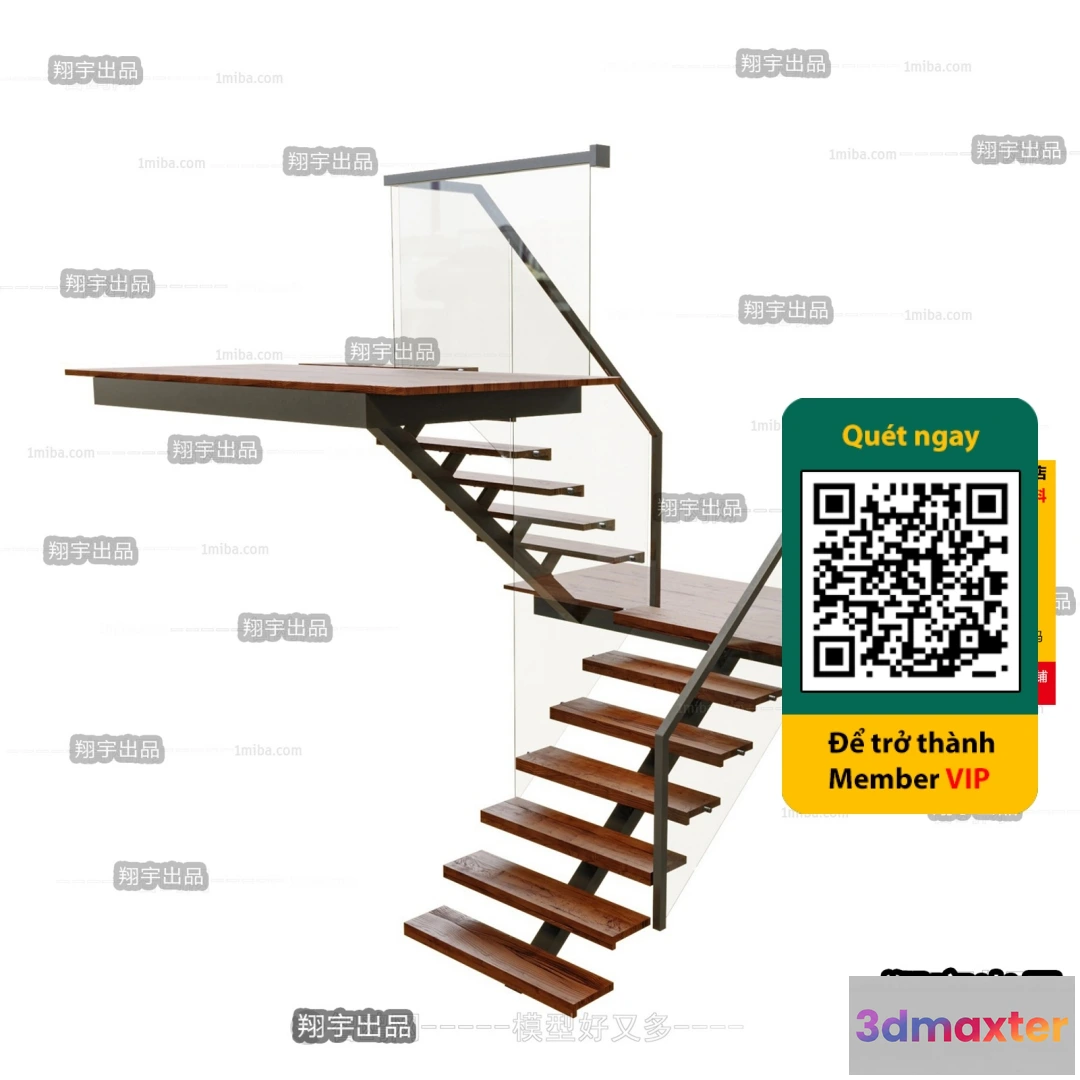 1246722 - STAIR - VRAY  CORONA - 3D MODEL - 4485