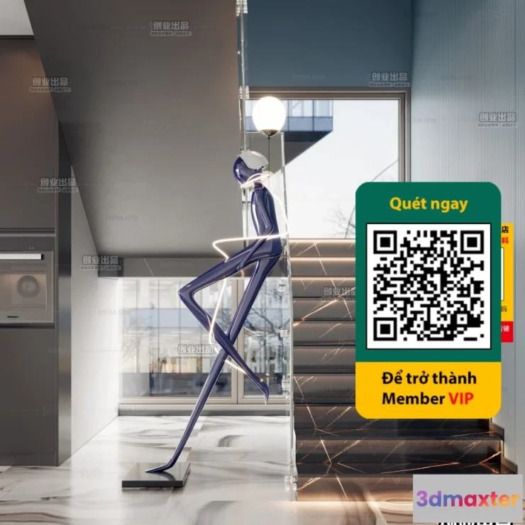 1246724 - STAIR - VRAY  CORONA - 3D MODEL - 4486