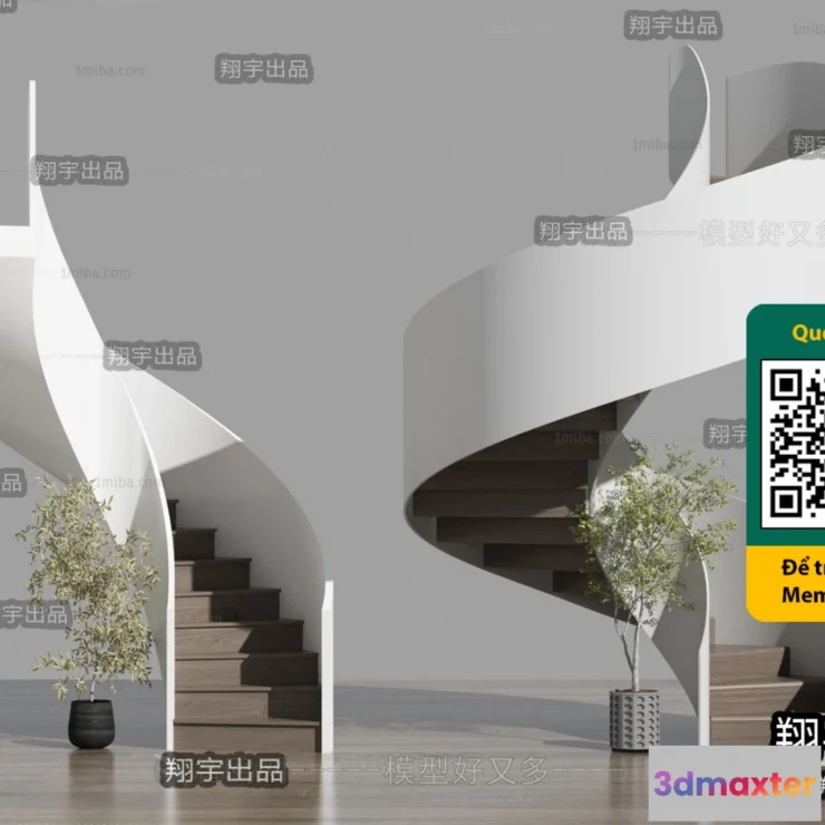 1246734 - STAIR - VRAY  CORONA - 3D MODEL - 4491