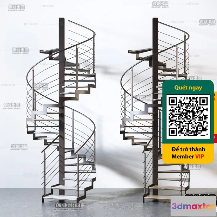 1246742 - STAIR - VRAY  CORONA - 3D MODEL - 4495