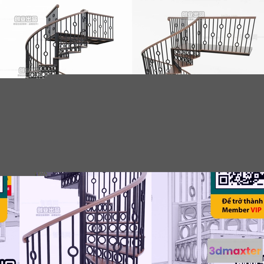 1246748 - STAIR - VRAY  CORONA - 3D MODEL - 4498