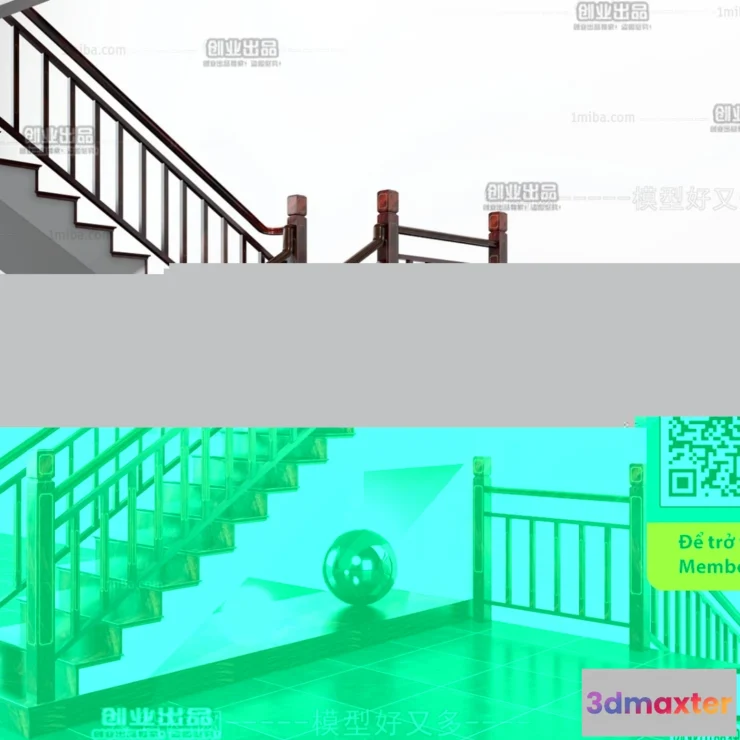 1246750 - STAIR - VRAY  CORONA - 3D MODEL - 4499