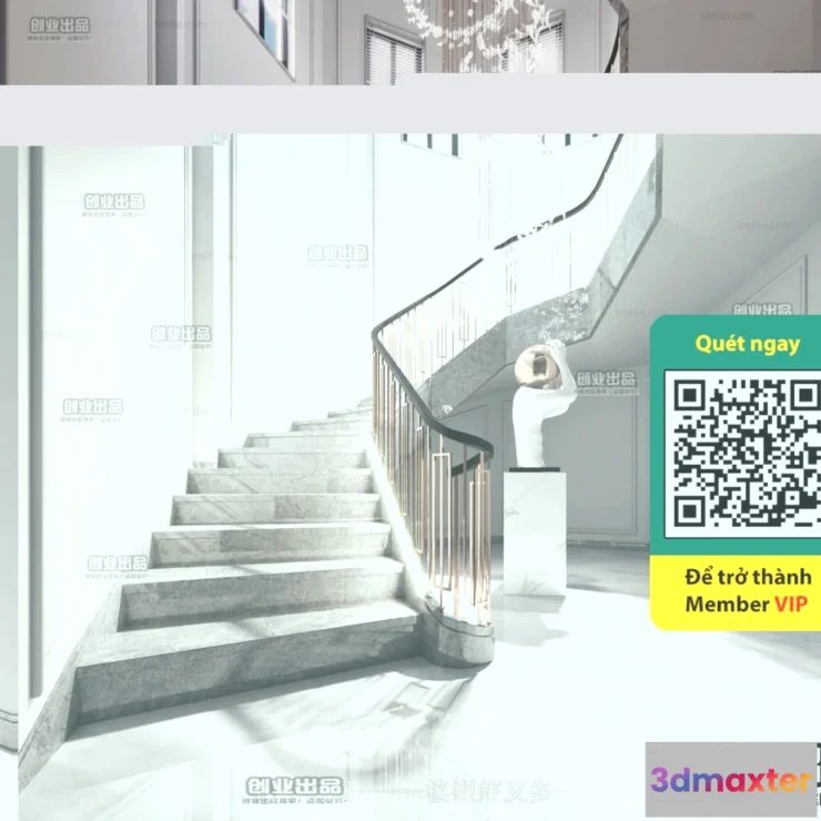 1246784 - STAIR - VRAY  CORONA - 3D MODEL - 4516