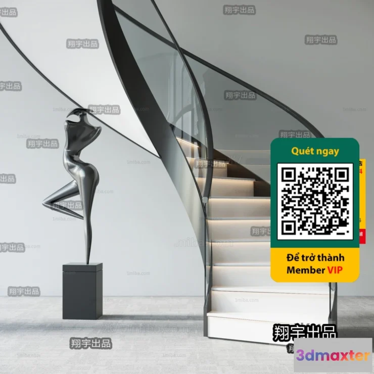 1246792 - STAIR - VRAY  CORONA - 3D MODEL - 4520