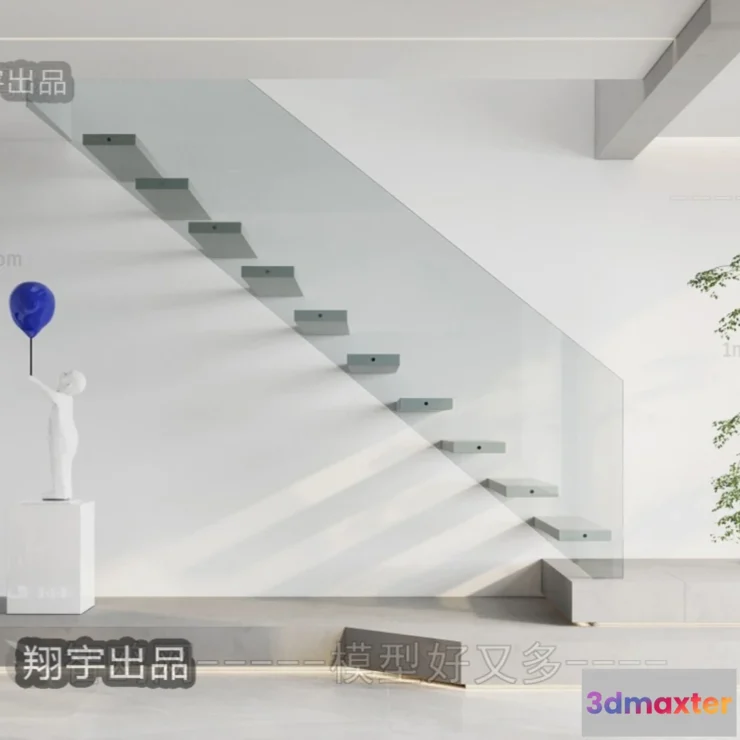 1246798 - STAIR - VRAY  CORONA - 3D MODEL - 4523