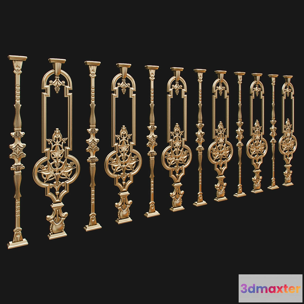 1278418 - Forged balusters 3D Max