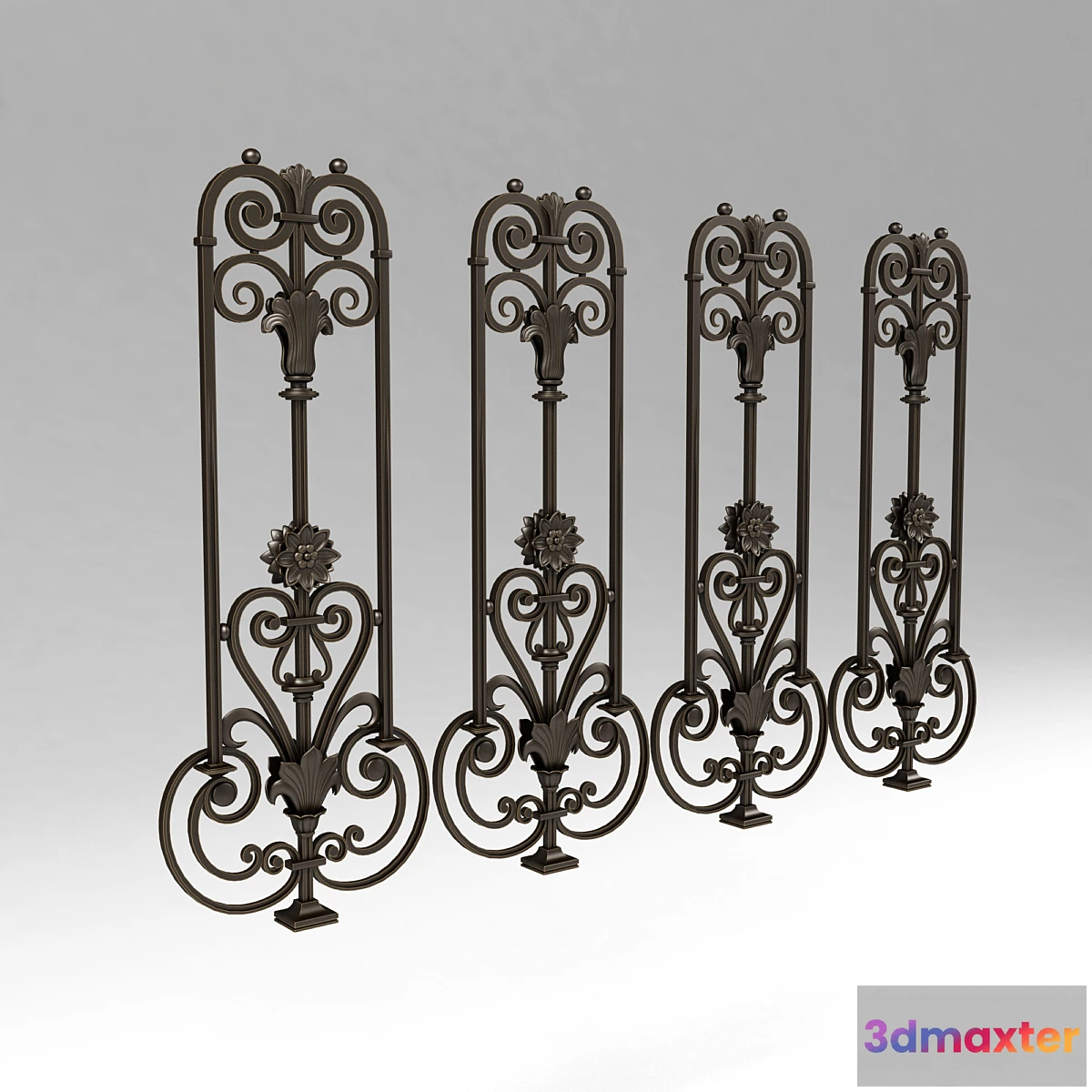 1281070 - Forged baluster 22 3D Max