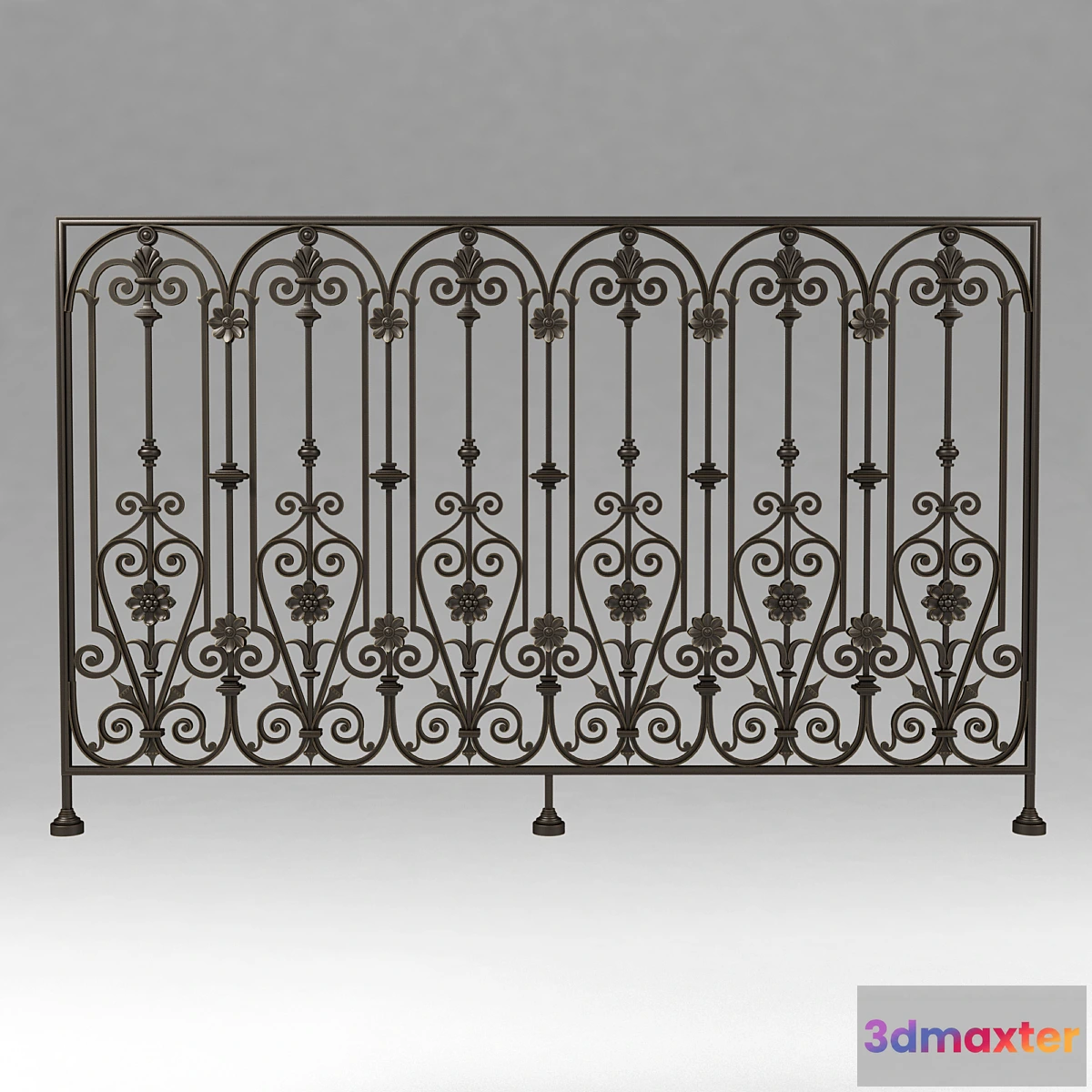 1281072 - Wrought iron railing 353 3D Max