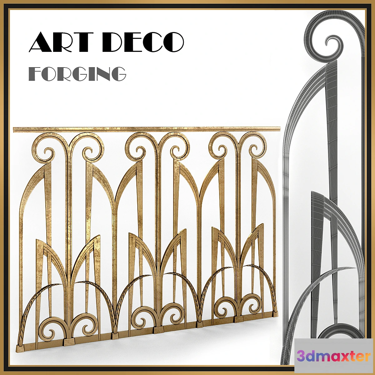 1289016 - Forged fences Art Deco 3D Max
