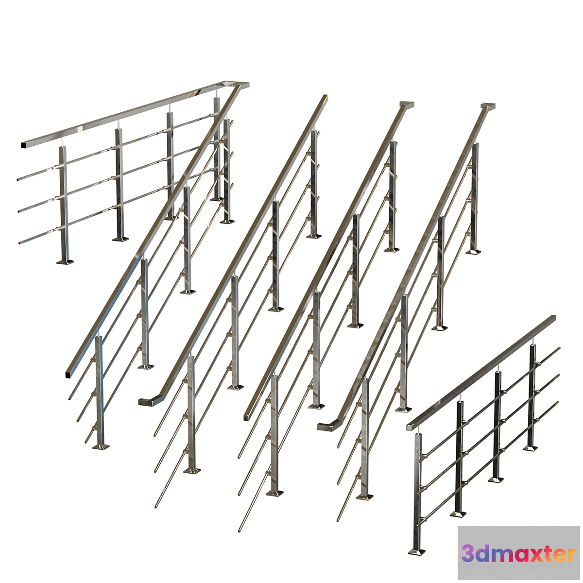 1295112 - Stainless steel railing - No.2 3D Max