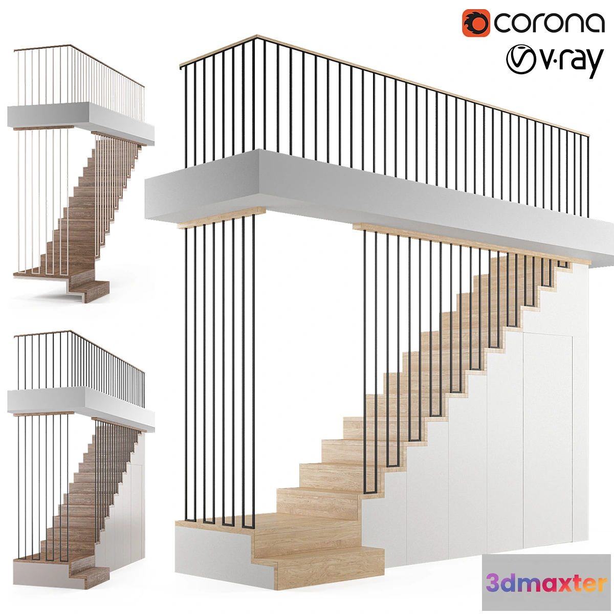 1305361 - Staircase with storage 3D Max