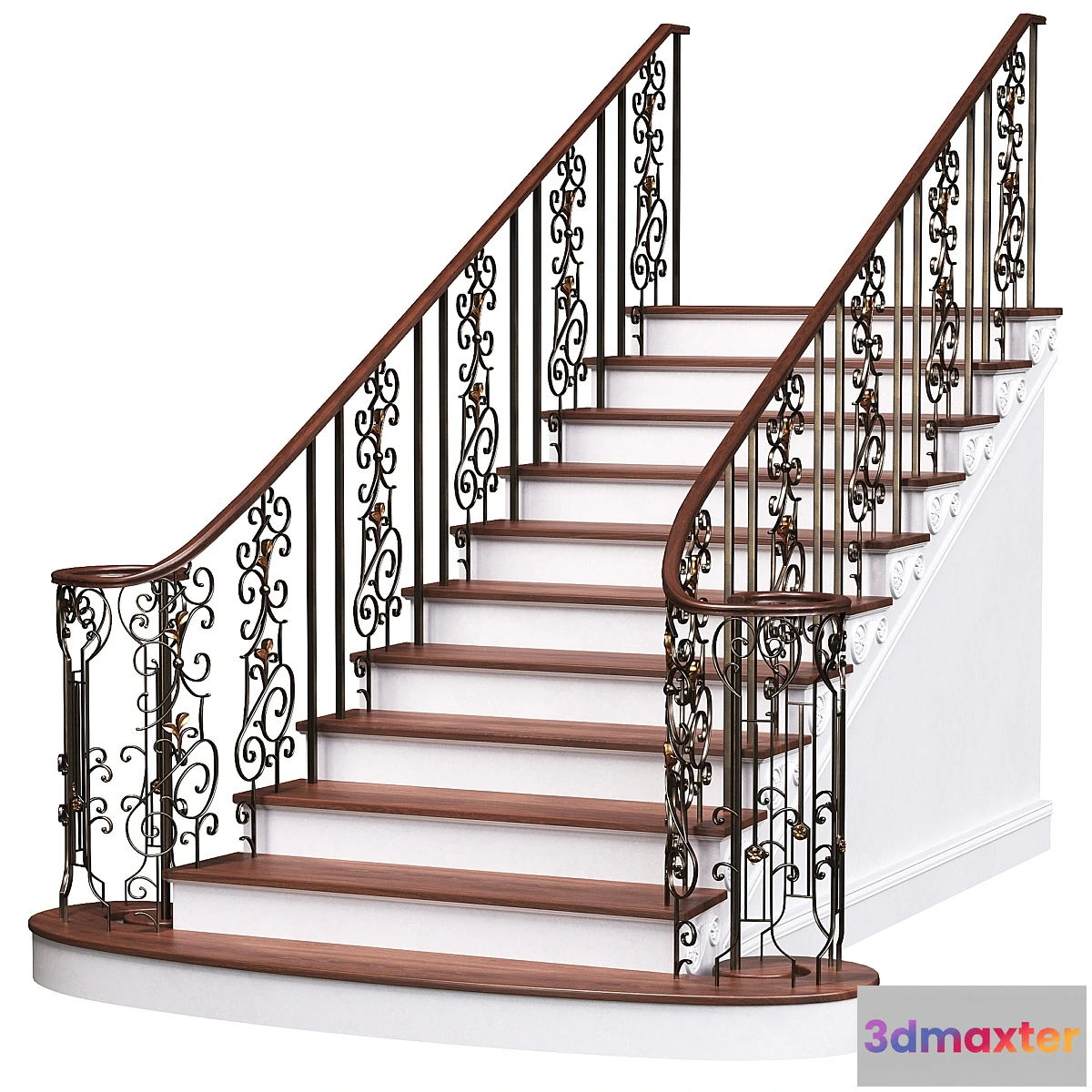 1316681 - Classic interior stairs 3D Max