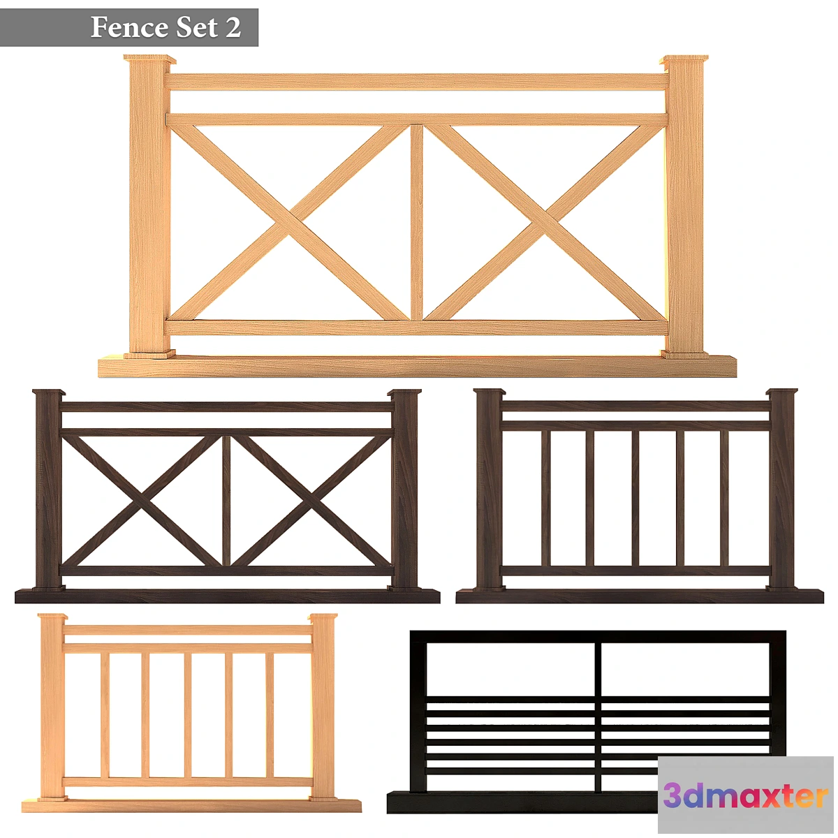 1324705 - Fence Set 02 3D Max