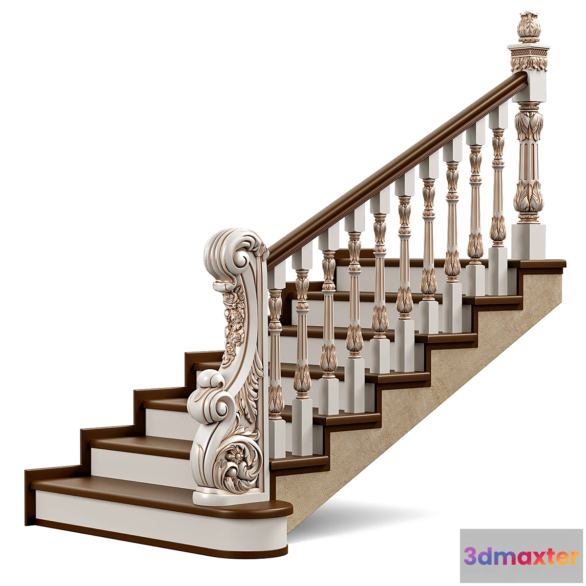 1325485 - Wooden stairs 008 3D Max