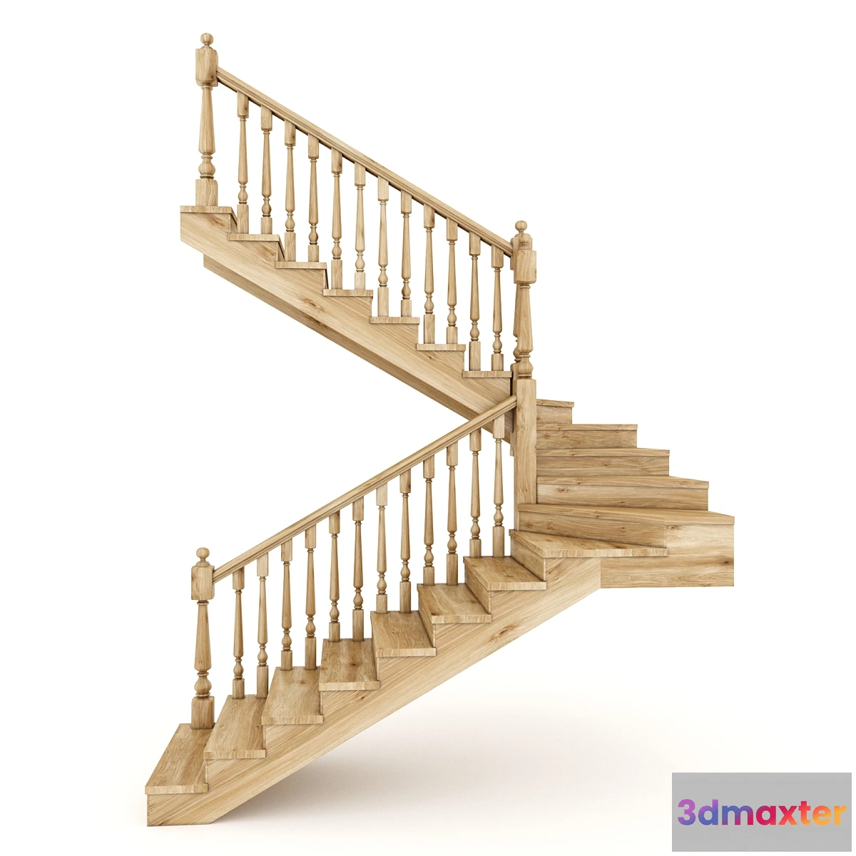 1329539 - Wooden staircase 2 3D Max