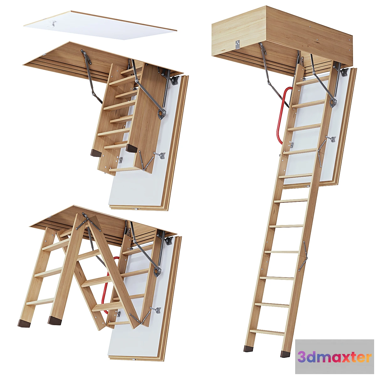 1348160 - Attic stairs Docke 3D Max