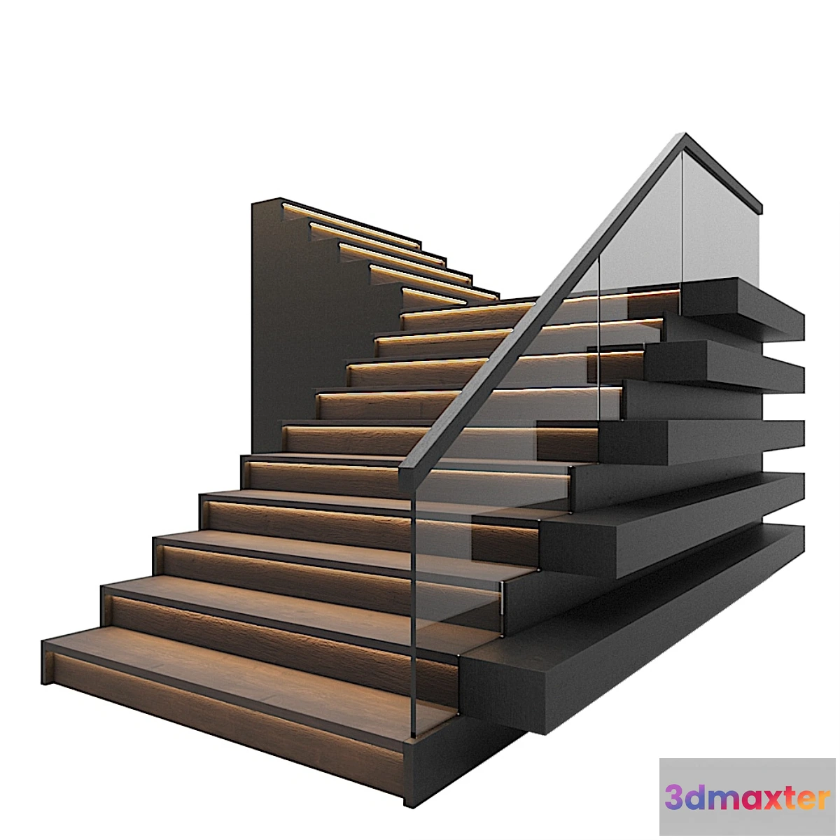 1358009 - Staircase with light 3D Max