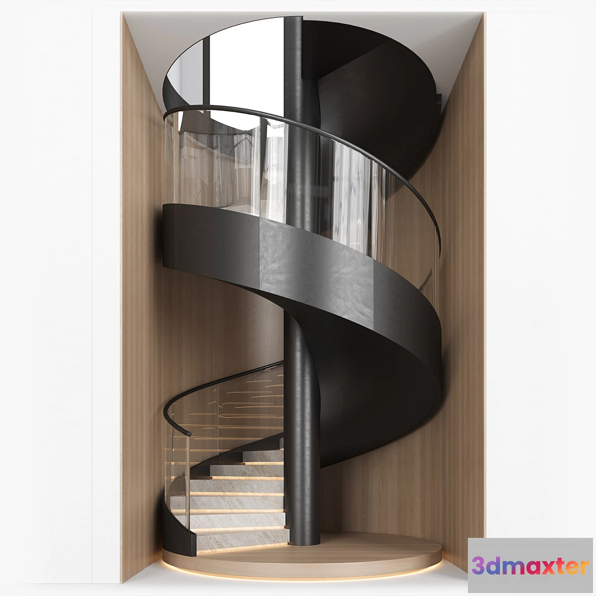 1407348 - spiral stair 04 3D Max